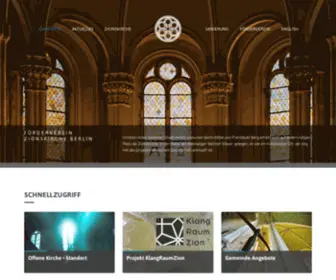 Zionskirche-Berlin.de(Förderverein) Screenshot