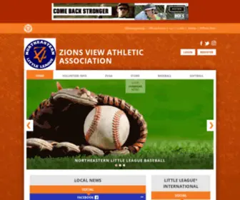 Zionsviewaa.com(Zions View Athletic Association) Screenshot