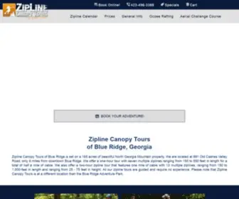 Zipblueridge.com(Blue Ridge Zip Line and Canopy Tours) Screenshot