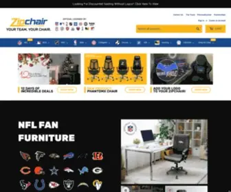 Zipchair.com(Furniture For Fans) Screenshot