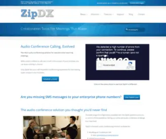 Zipdx.com(Get advanced audio conferencing call features and capabilities. ZipDX) Screenshot