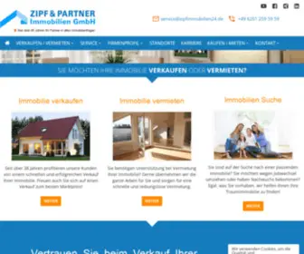 Zipf-Immobilien24.de(Zipf und Partner Immobilien GmbH) Screenshot