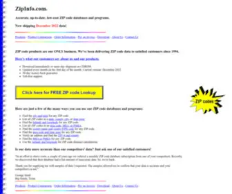 Zipinfo.com(Free ZIP code lookup and ZIP code) Screenshot