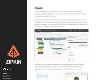 Zipkin.io(A distributed tracing system) Screenshot