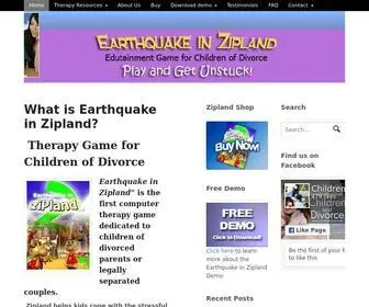 Ziplandinteractive.com(Discover a therapy game for children of divorce. Earthquake in Zipland) Screenshot