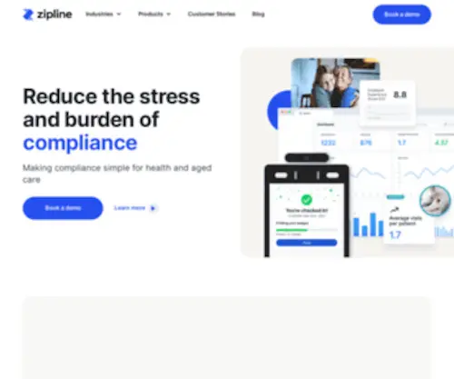Zipline.app(Australia's #1 Residential Aged Care Visitor Screening & Management) Screenshot