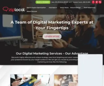 Ziplocal.com(ZipLocal offers expert digital marketing services for small business. Make sure your business) Screenshot