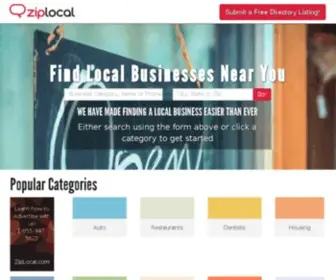 Ziplocalonline.com(Ziplocal Local Business Advertising USA) Screenshot