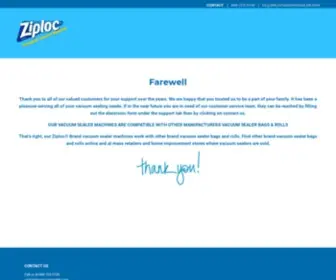 ZiplocVacuumsealer.com(Ziploc®) Screenshot