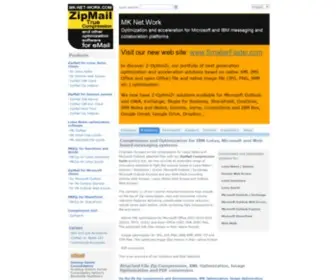 Zipmail.com(Attached File Compression and Optimization Software for Lotus Notes) Screenshot