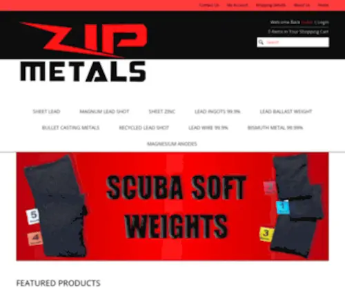 Zipmetals.com(ZIP METALS) Screenshot
