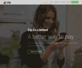 Zipmoneylimited.com.au(Zip Co Limited) Screenshot