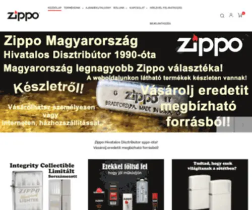 Zippo.hu(Hivatalos Zippo Magyarországi Képviselet) Screenshot