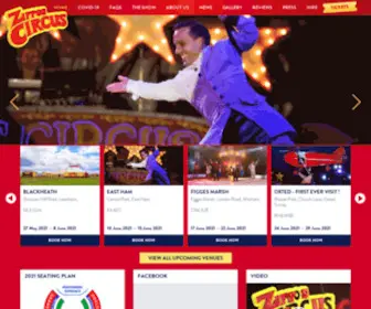 Zipposcircus.co.uk(Zippos Circus) Screenshot