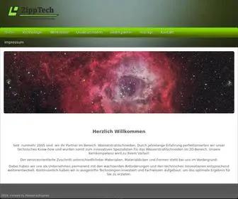 Zipptech.de(Wasserstrahlschneiden Bayern) Screenshot
