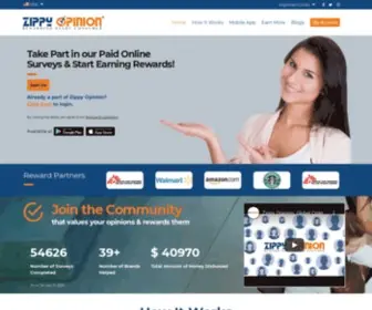 Zippyopinion.com(Join Online Consumer Survey Panel & Get Rewards) Screenshot
