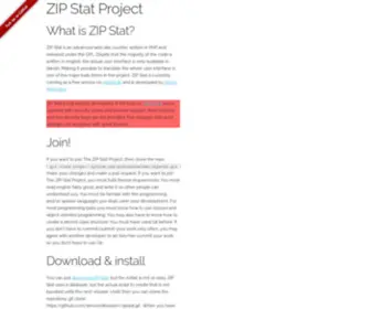 Zipstat.org(ZIP Stat Project) Screenshot