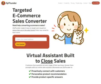Zipthunder.com(Targeted Sales Converter) Screenshot