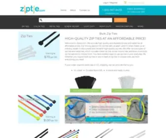 Ziptie.com(Bulk Zip Ties in all Sizes & Colors) Screenshot