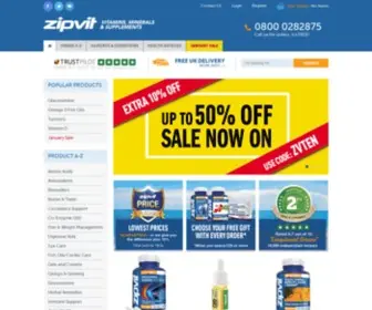 ZipVit.co.uk(Zipvit Vitamins) Screenshot