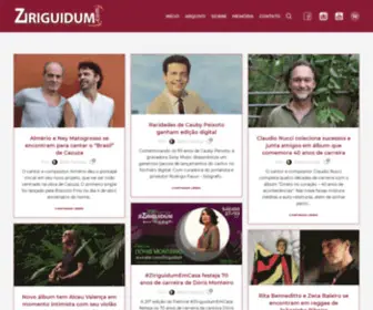 Ziriguidum.com(Falando de Música Brasileira na Internet Desde 1996) Screenshot