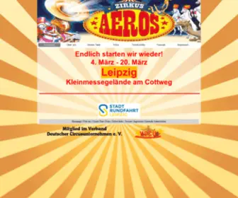 Zirkus-Aeros.com(Circus aeros) Screenshot