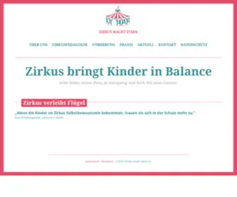 Zirkus-Macht-Stark.de(Kinder in Balance) Screenshot