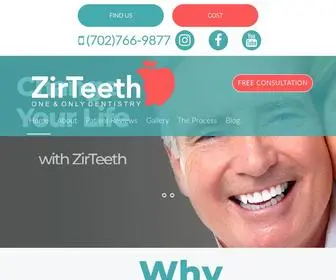 Zirteeth.com(ZirTeeth Dental Implants Las Vegas) Screenshot