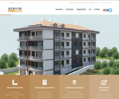 Zirveinsaatproje.com(Zirve İnşaat Ltd) Screenshot