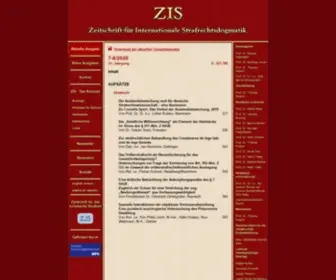 Zis-Online.com(Europäisches Strafrecht) Screenshot