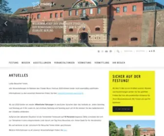 Zitadelle-Berlin.de(Entdecken Sie die Vielfalt der Spandauer Zitadelle) Screenshot