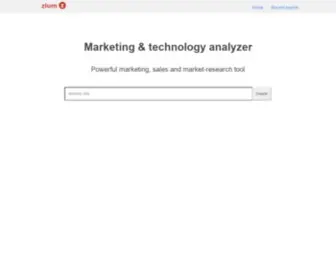Zium.co(Marketing & technology analyzer) Screenshot