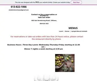 Ziziskitchen.ca(Zizis Kitchen and Wine Bar) Screenshot