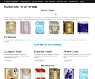 Zizzago.com(Birthday Invitations Sweet 16 Quinceanera Invitations) Screenshot