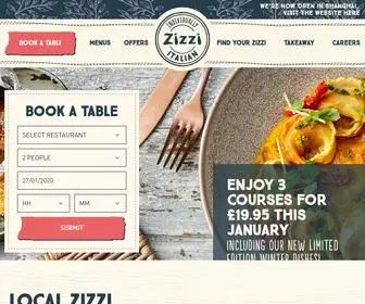 Zizzi.co.uk(Italian Restaurants in the UK and Ireland) Screenshot