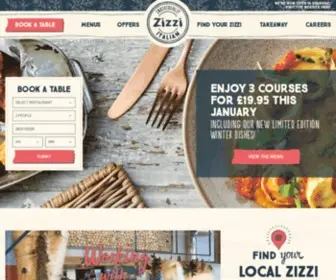 Zizzi.com(Italian Restaurants in the UK and Ireland) Screenshot