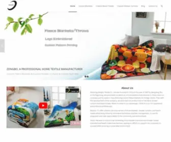 Zjmanew.com(Wholesale Bulk Blankets Manufacturer) Screenshot