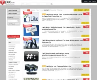 Zjobs.com(Services from $1 Fiverr) Screenshot