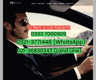 Zjrentacar.com(Best Rent A Car In Karachi) Screenshot