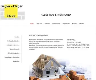 Zkbau.ch(Kleger Bau AG) Screenshot