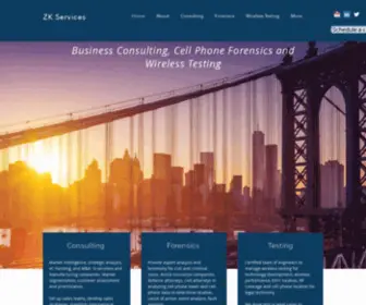 Zkservices.net(ZK Services I Marketing Consulting I Expert Witness I Wireless Testing) Screenshot
