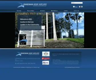 ZKslawfirm.com(Zimmerman Kiser Sutcliffe) Screenshot