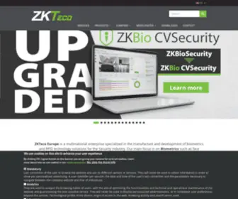 Zkteco.eu(ZKTeco Europe) Screenshot
