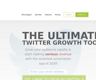 Zlappo.com(Become a Top 1% Influencer with the Smartest Twitter Automation App in the Market) Screenshot
