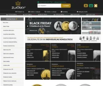 Zlataky.sk(Investičné zlato a striebro) Screenshot