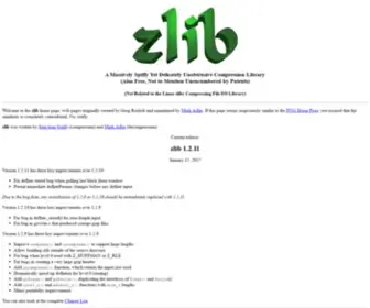 Zlib.org(Zlib Home Site) Screenshot