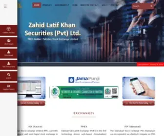 ZLK.com.pk(Zahid Latif Khan Securities) Screenshot