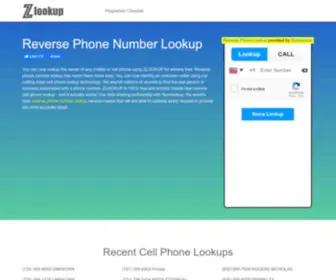 Zlookup.com(Reverse Phone Number Lookup) Screenshot