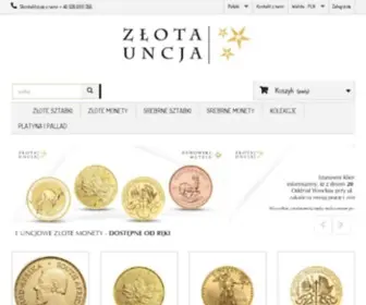 Zlota-UncJa.pl(Złoto i srebro inwestycyjne) Screenshot