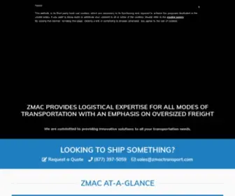 Zmactransport.com(The Most Reliable Transportation Solutions In the Nation) Screenshot